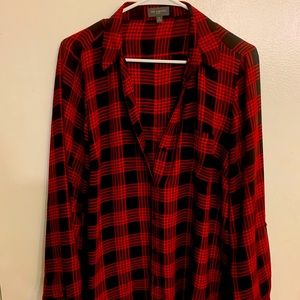 Long sleeve buffalo print shirt